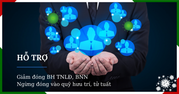 Giảm đóng BH TNLĐ, BNN và ngừng đóng vào quỹ hưu trí, tử tuất